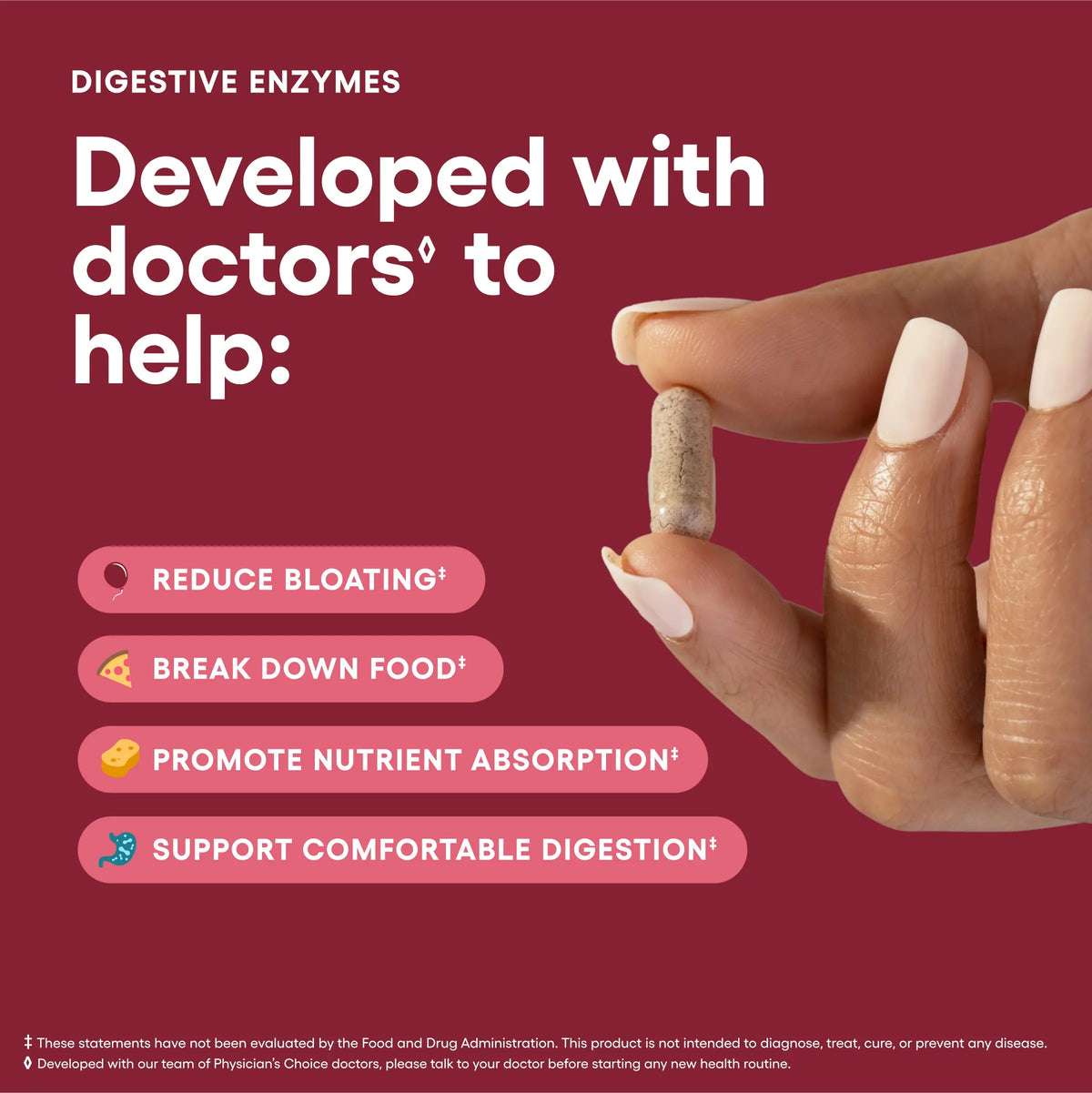 Digestive Enzymes by Physician'S Choice - Bloating & Mealtime Discomfort Support with Probiotics 