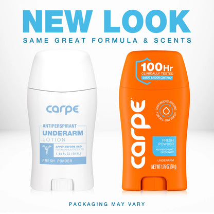 Carpe Antiperspirant Deodorant -  Quick-Drying, Non-Greasy Deodorant for Men & Women - No Baking Soda or Parabens