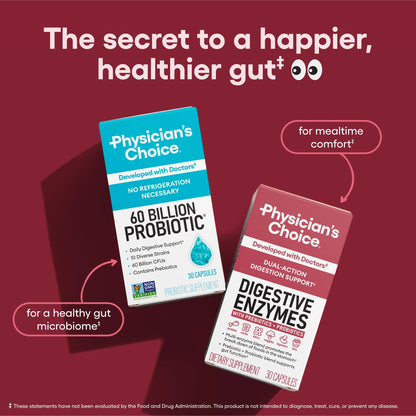 Digestive Enzymes by Physician'S Choice - Bloating & Mealtime Discomfort Support with Probiotics 