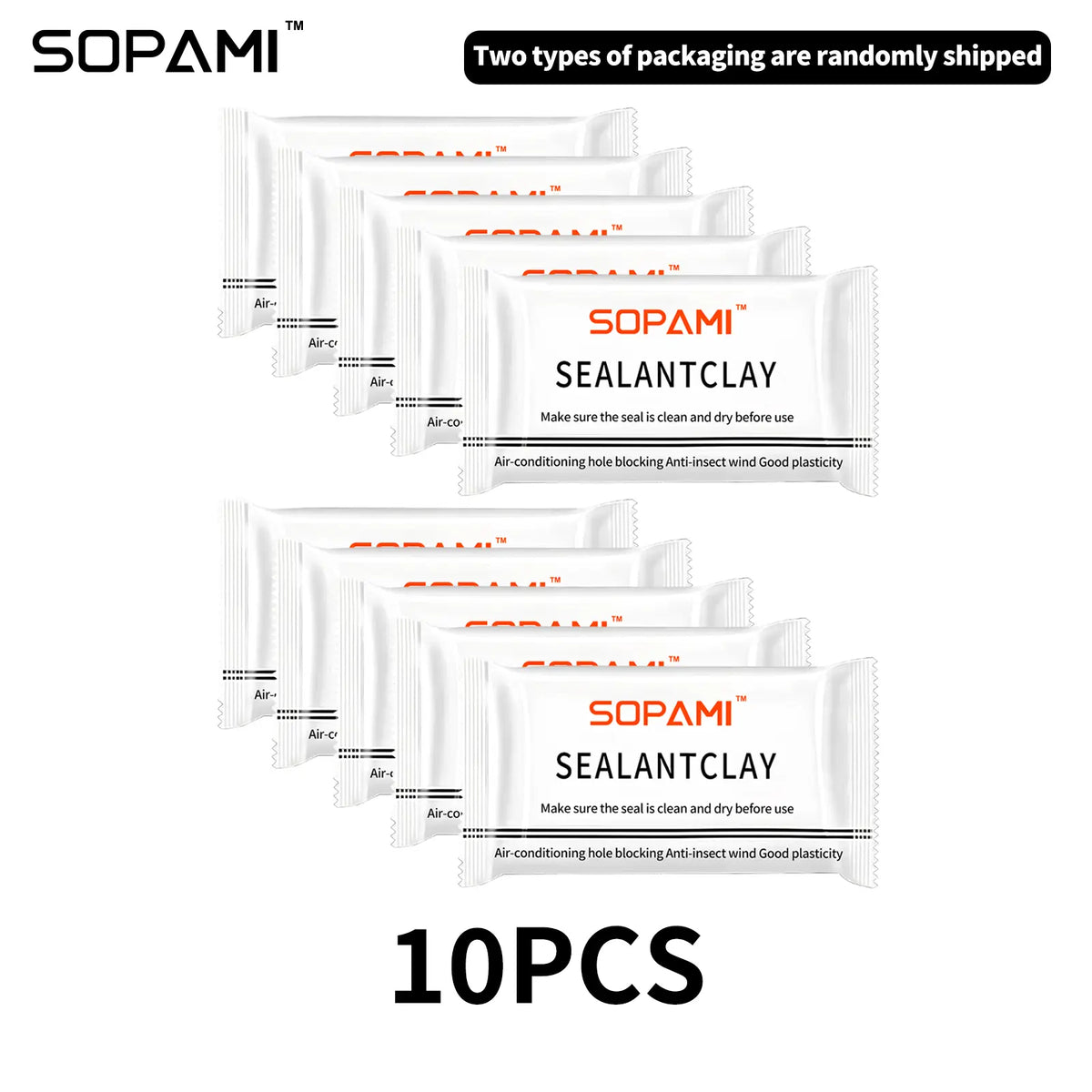SOPAMI 10/20PCS Eco-Friendly Sticky Sealant Clay, Quick Curing & Strong Adhesion, Waterproof Oil-Resistant Pest Control Sealant for Air Conditioner Holes Wall Cracks Pipes