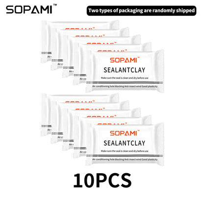 SOPAMI 10/20PCS Eco-Friendly Sticky Sealant Clay, Quick Curing & Strong Adhesion, Waterproof Oil-Resistant Pest Control Sealant for Air Conditioner Holes Wall Cracks Pipes