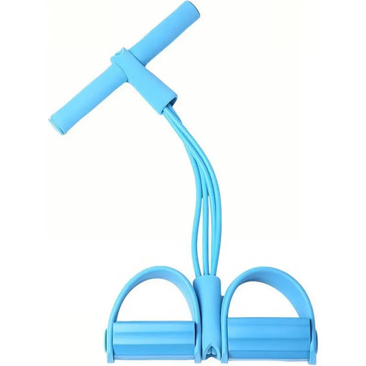 Foam Non-Slip Adjustable Pedal Resistance Band - Core & Lower Body Workout Equipment for Squat Challenge, Portable Home Gym Strength Trainer