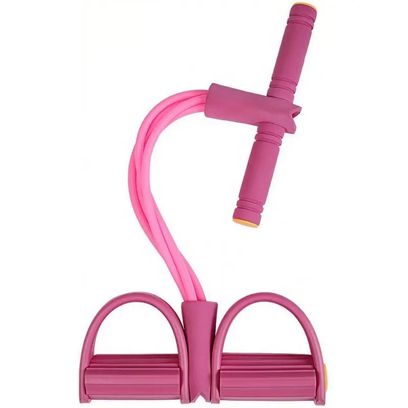Foam Non-Slip Adjustable Pedal Resistance Band - Core & Lower Body Workout Equipment for Squat Challenge, Portable Home Gym Strength Trainer