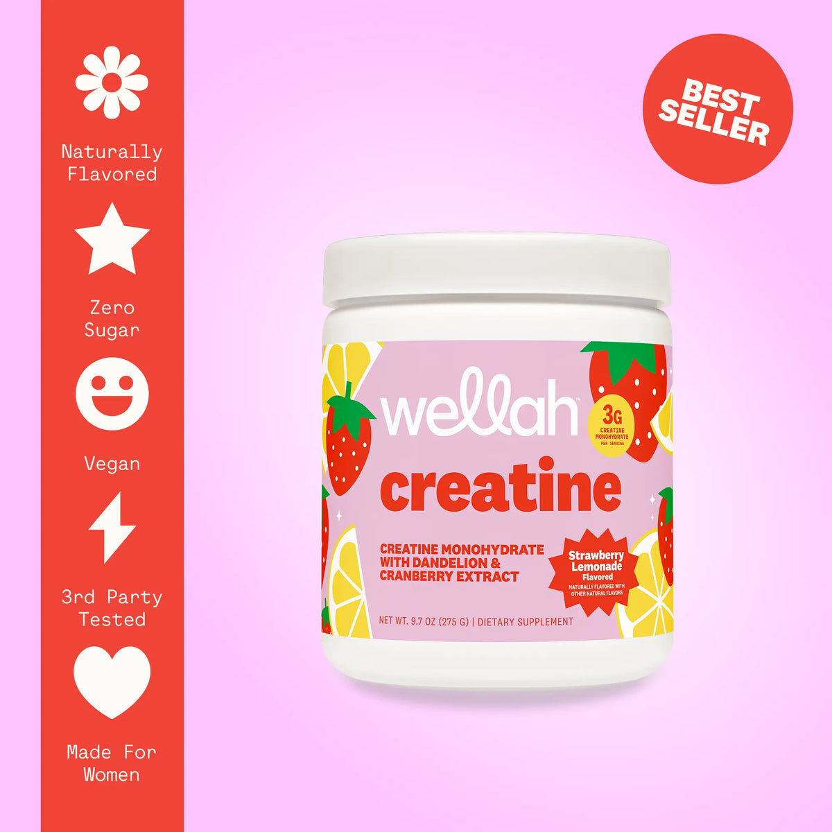Wellah Nutrition Creatine Monohydrate | 50 Servings | 3G Creatine | 