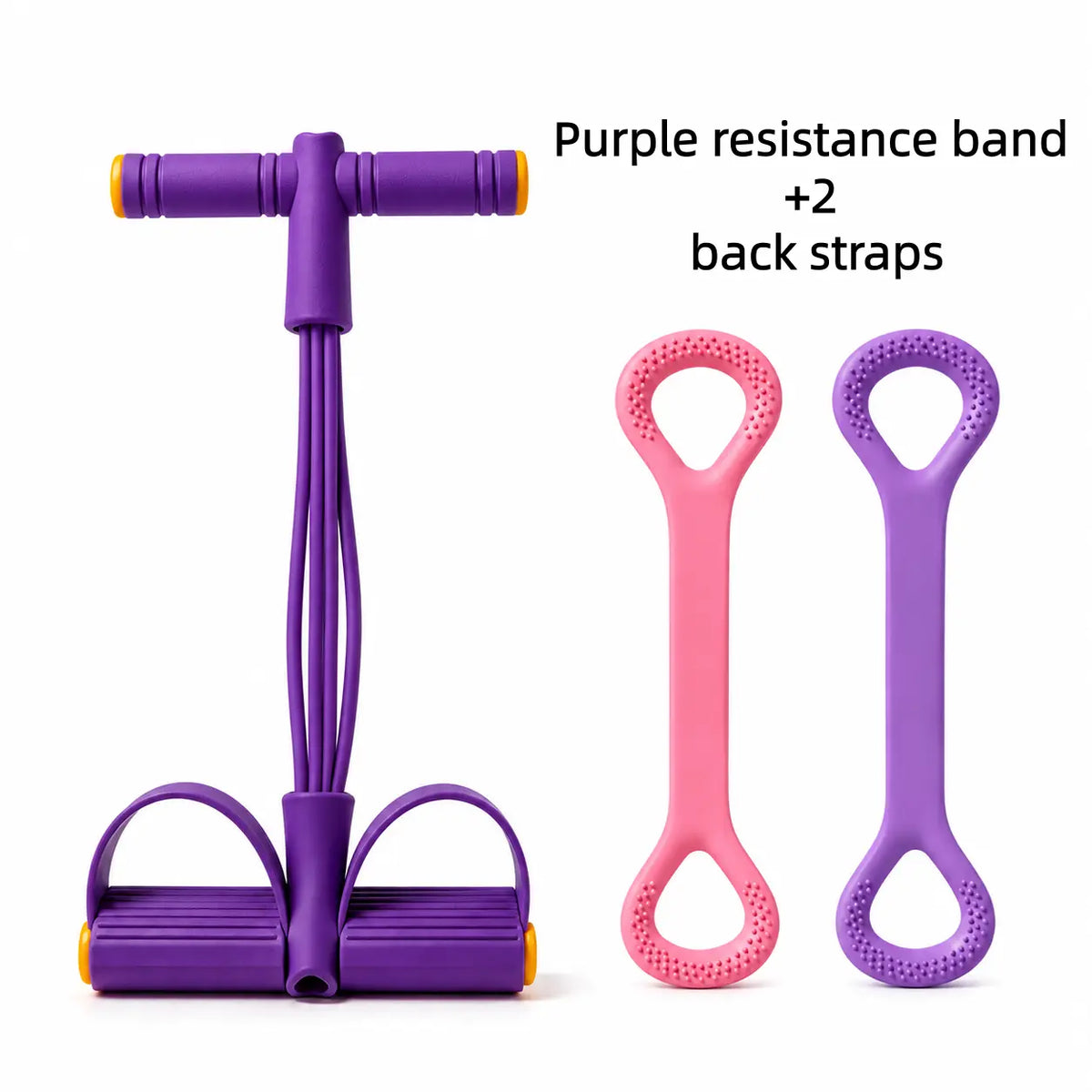 6-Tube Elastic Resistance Band Set for Home Fitness