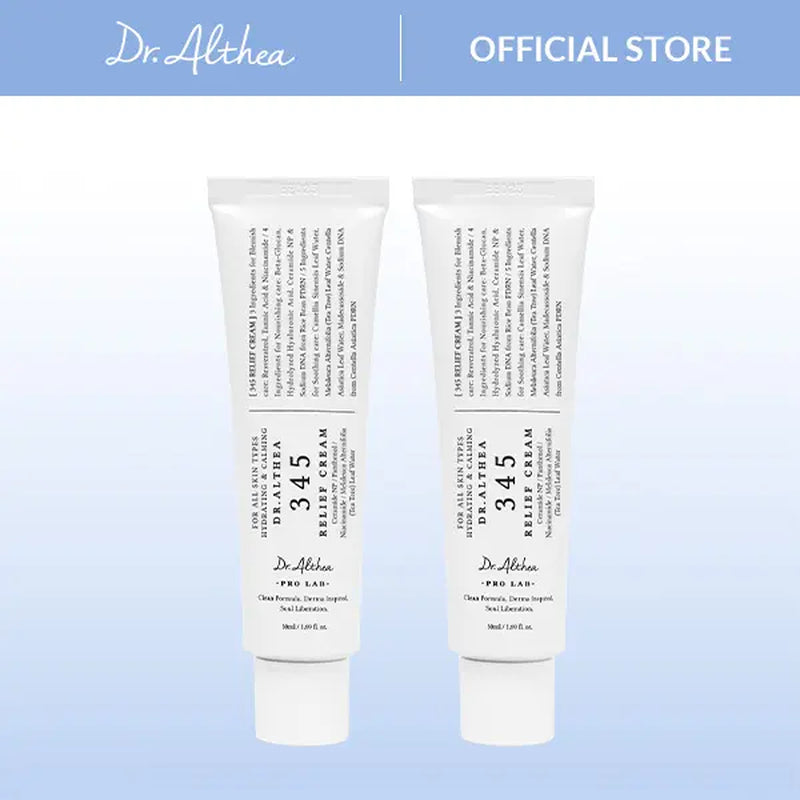 [Dr.Althea Official] 345 Relief Cream - Daily Face Moisturizer, Blemish Relief Care, Soothing Recovery, Vegan Korean Skincare