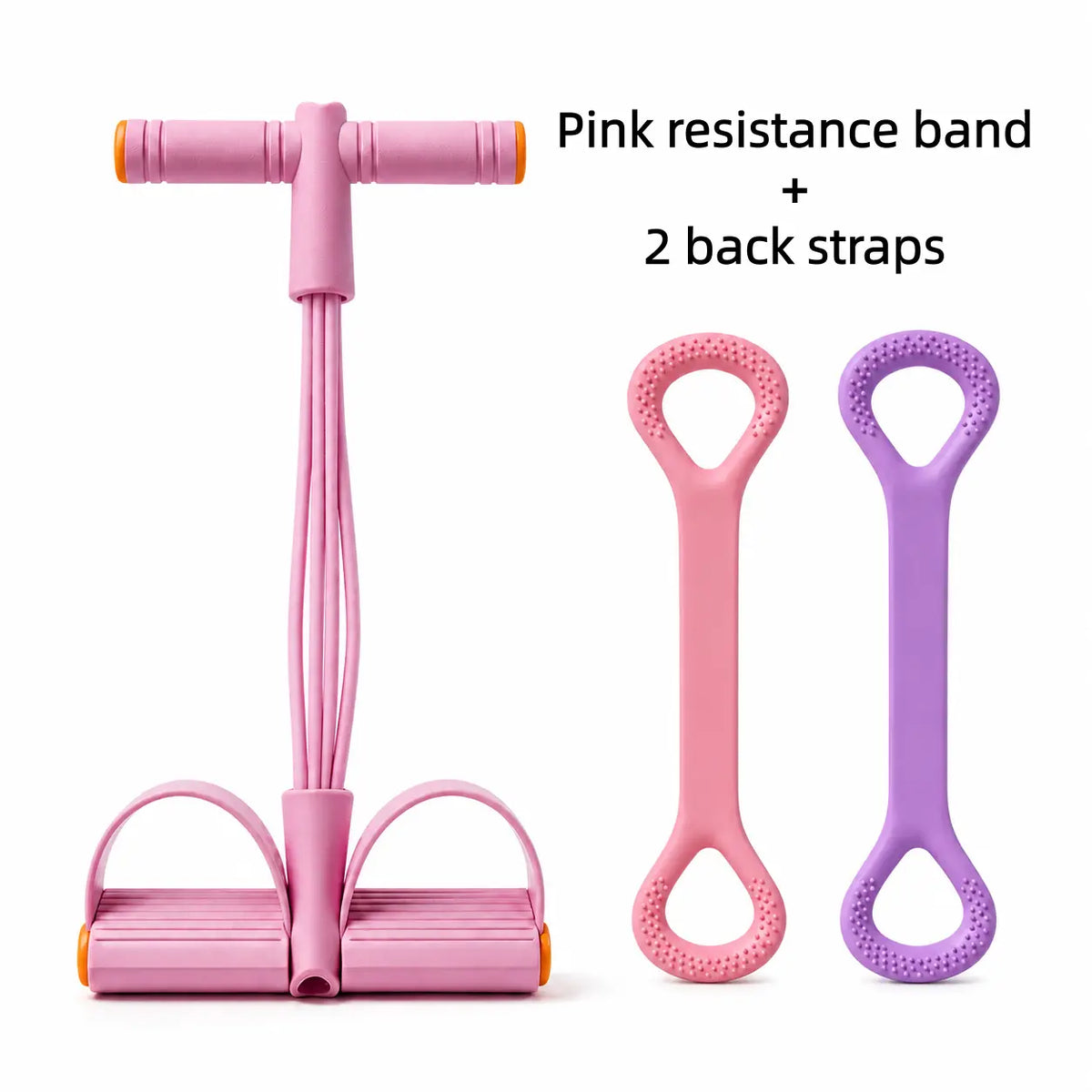 6-Tube Elastic Resistance Band Set for Home Fitness