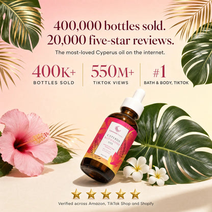 Caramela Beauty Cyperus Rotundus Oil - 60Ml/2Oz Naturally Derived Gentle Moisturizing Hair Inhibitor, Body & Massage Oil for Sensitive Skin, Waxing Aftercare, Strawberry Skin Fix, Smooth Silky Beauty Products, Daily