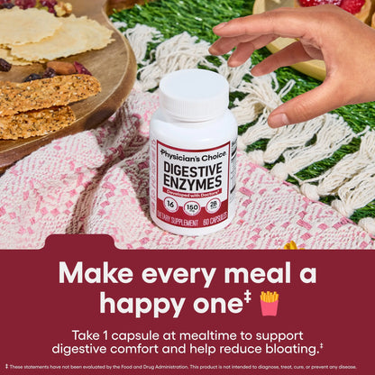 Digestive Enzymes by Physician'S Choice - Bloating & Mealtime Discomfort Support with Probiotics 